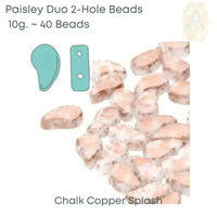 Paisleyduo Beads, 10g, Chalk Collection - The Argus Collection
