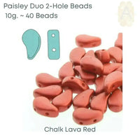 Paisleyduo Beads, 10g, Chalk Collection - The Argus Collection