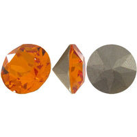 Crystal 1088 Chatons, 39ss, 8mm, Tangerine by Brilliance (Austria), 2 Pcs - The Argus Collection