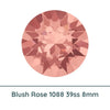 Crystal 1088 Chatons, 39ss, 8mm, Blush Rose by Brilliance (Austria), 2 Pcs. - The Argus Collection