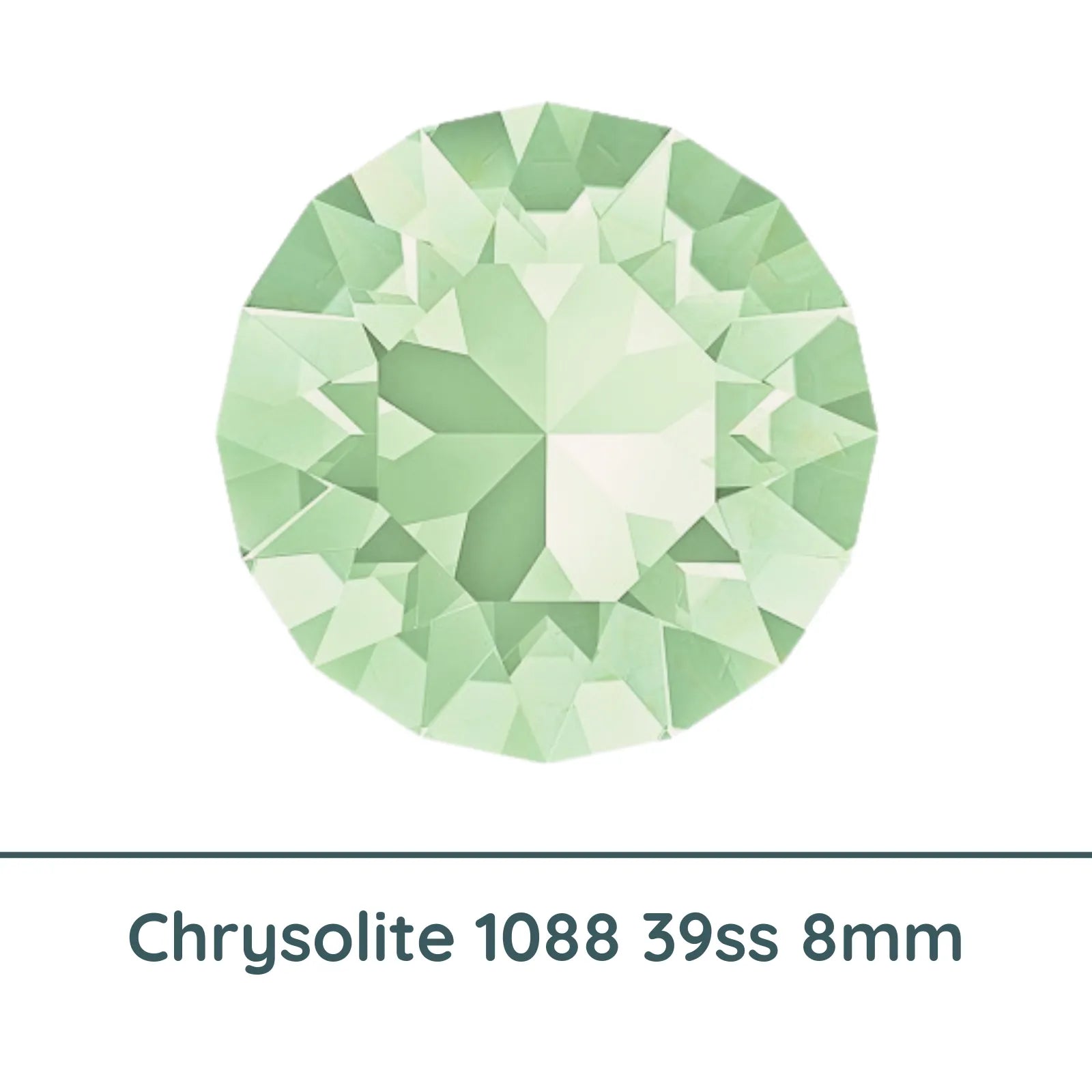 Crystal 1088 Chatons, 39ss, 8mm, Chrysolite by Brilliance (Austria), 2 Pcs. - The Argus Collection