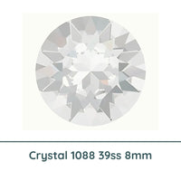 Crystal 1088 Chatons, 39ss, 8mm, Crystal by Brilliance (Austria), 2 Pcs. - The Argus Collection