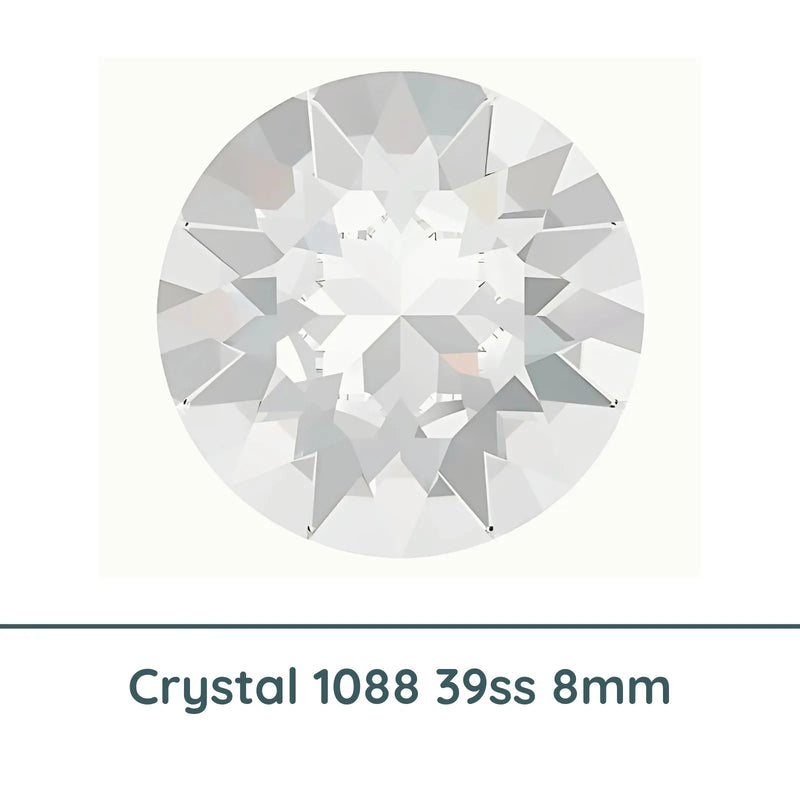 Crystal 1088 Chatons, 39ss, 8mm, Crystal by Brilliance (Austria), 2 Pcs. - The Argus Collection
