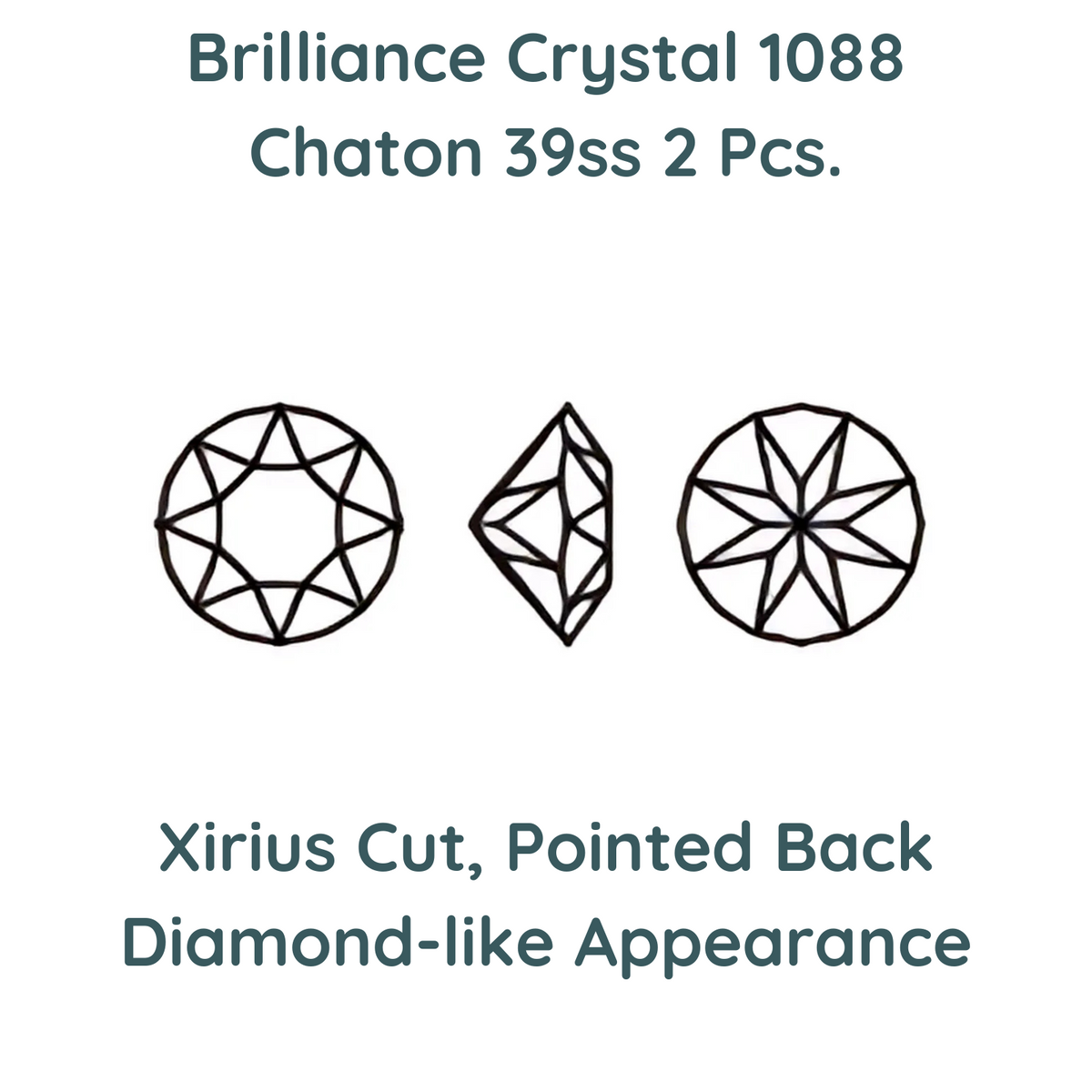 Crystal 1088 Chatons, 39ss, Majestic Blue by Brilliance - The Argus Collection