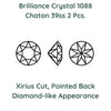 Crystal 1088 Chatons, 39ss, 8mm, Light Grey Opal by Brilliance (Austria), 2 Pcs. - The Argus Collection