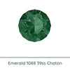 Crystal 1088 Chatons, 39ss, 8mm, Emerald by Brilliance (Austria) - The Argus Collection