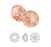 Crystal 1088 Chatons, 39ss, 8mm, Light Peach by Brilliance (Austria) - The Argus Collection