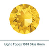 Crystal 1088 Chatons, 39ss, 8mm, Light Topaz by Brilliance (Austria) - The Argus Collection