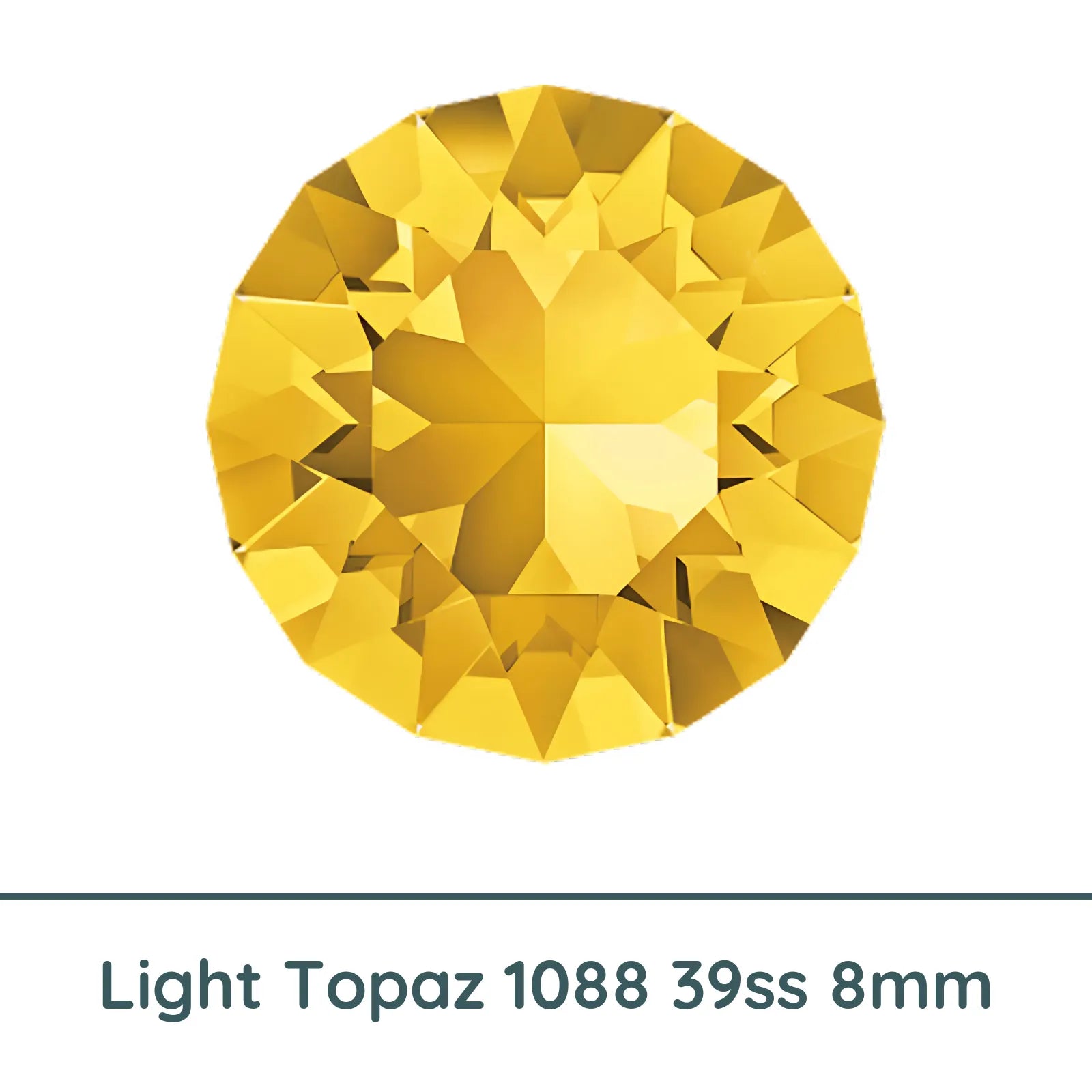 Crystal 1088 Chatons, 39ss, 8mm, Light Topaz by Brilliance (Austria) - The Argus Collection