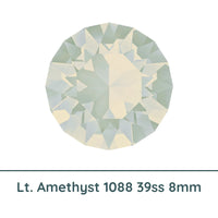 Crystal 1088 Chatons, 39ss, 8mm, Light Grey Opal by Brilliance (Austria), 2 Pcs. - The Argus Collection
