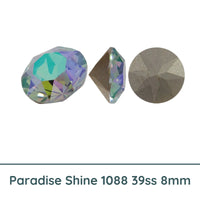 Crystal 1088 Chatons, 39ss, 8mm, Paradise Shine by Brilliance (Austria) - The Argus Collection