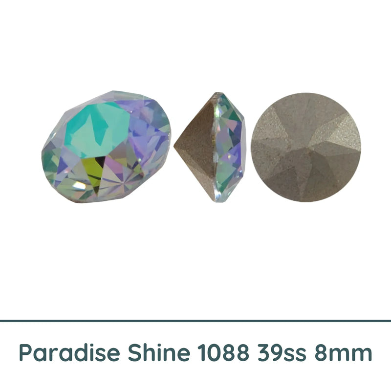 Crystal 1088 Chatons, 39ss, 8mm, Paradise Shine by Brilliance (Austria) - The Argus Collection