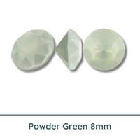 Crystal 1088 Chatons, 39ss, 8mm, Powder Green by Brilliance (Austria) - The Argus Collection