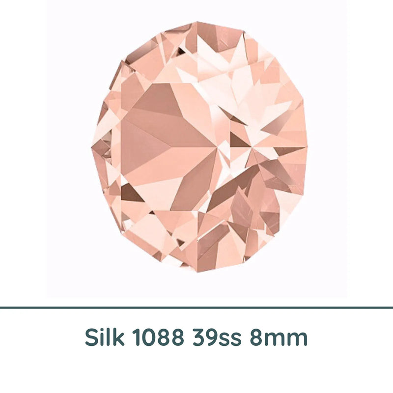 Crystal 1088 Chatons, 39ss, 8mm, Silk by Brilliance (Austria), 2 Pcs. - The Argus Collection