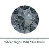 Crystal 1088 Chatons, 39ss, 8mm, Silver Night by Brilliance (Austria), 2 Pcs. - The Argus Collection