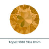 Crystal 1088 Chatons, 39ss, 8mm, Topaz by Brilliance (Austria), 2 Pcs. - The Argus Collection