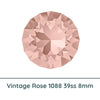 Crystal 1088 Chatons, 39ss, 8mm, Vintage Rose by Brilliance (Austria), 2 Pcs. - The Argus Collection