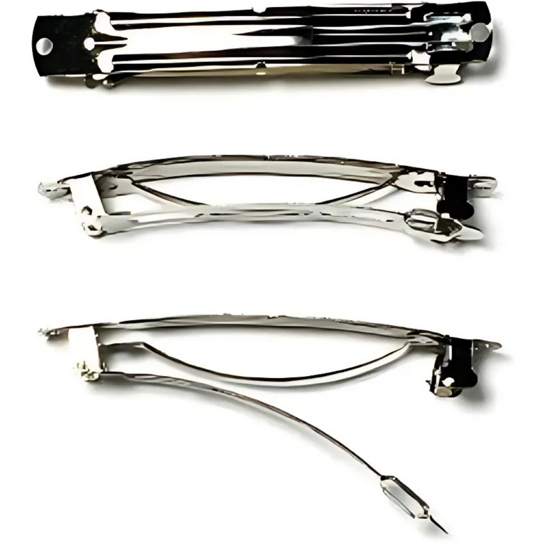 Barrette Blanks, 8 or 10cm, 5 Sets, Silver