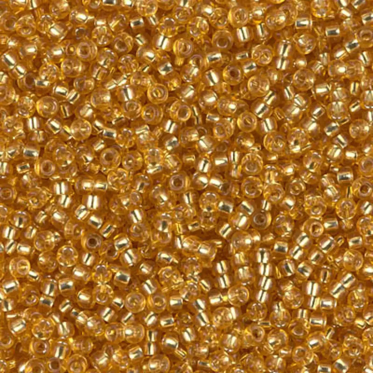 Miyuki 11/0 Seed Beads, 11-004, Silver Lined Dark Gold, 10g - The Argus Collection