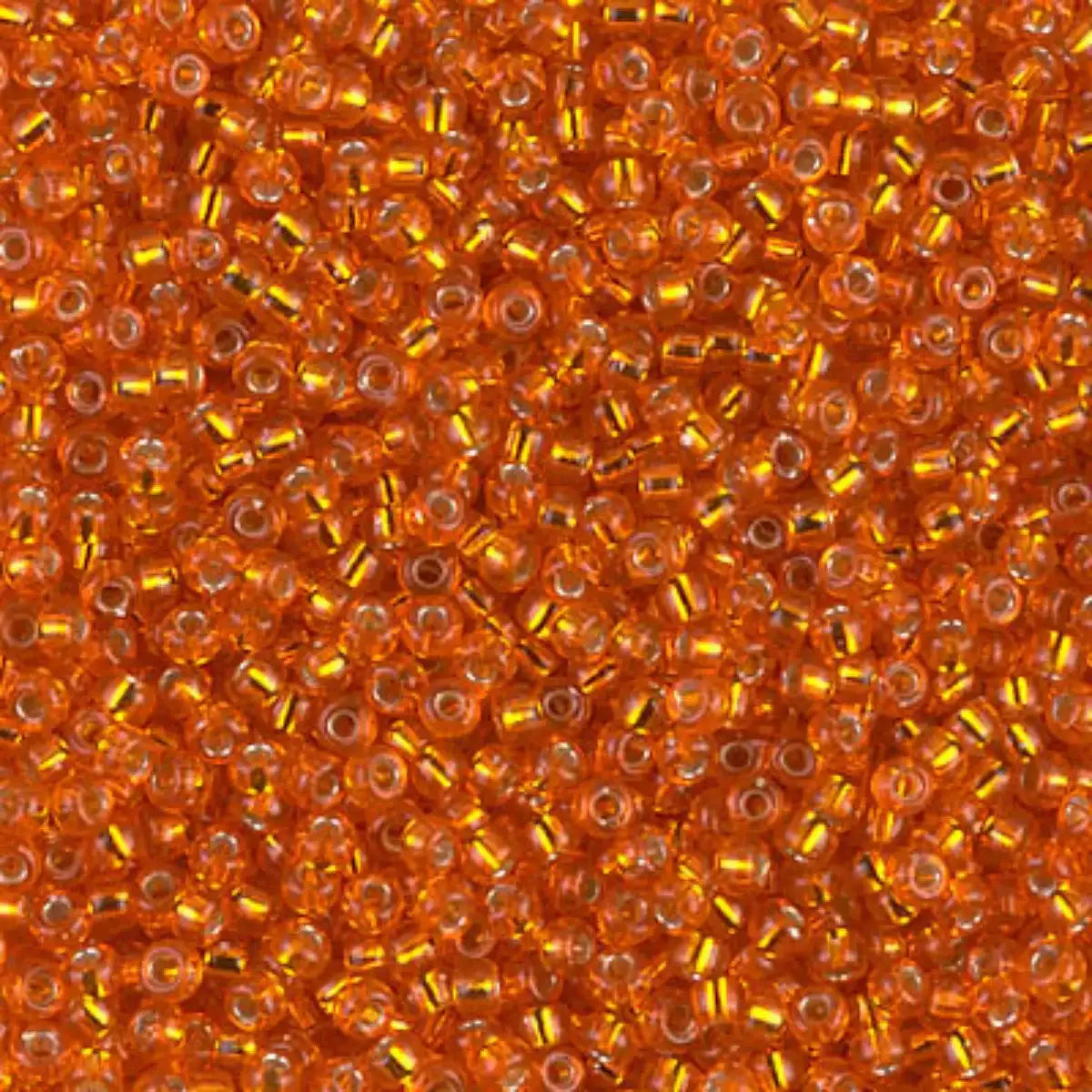 Miyuki 11/0 Seed Beads, 11-008, Silver Lined Orange, 10g - The Argus Collection