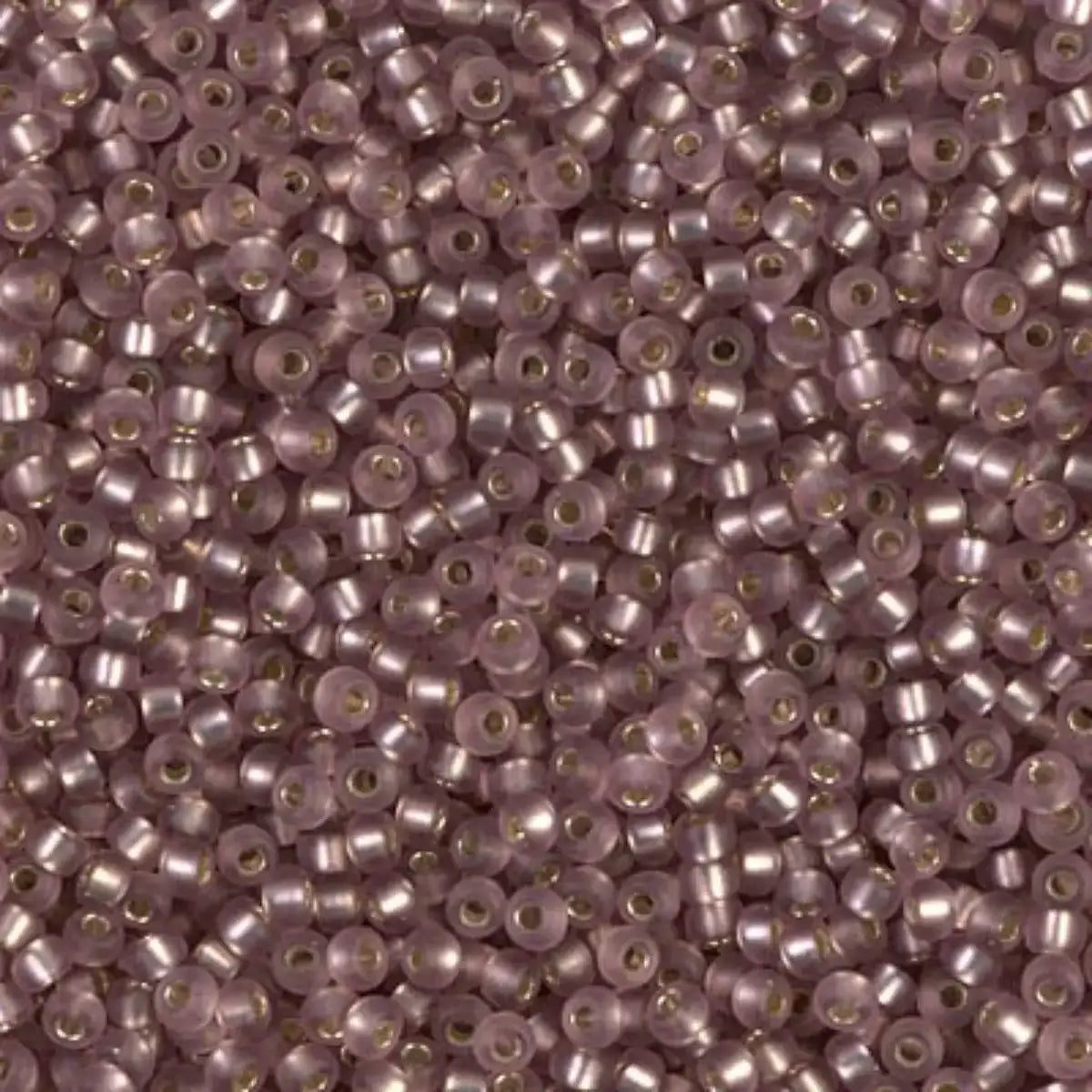 Miyuki 11/0 Seed Beads, 11-012F, Matte Silver Lined Smoky Amethyst, 10g - The Argus Collection