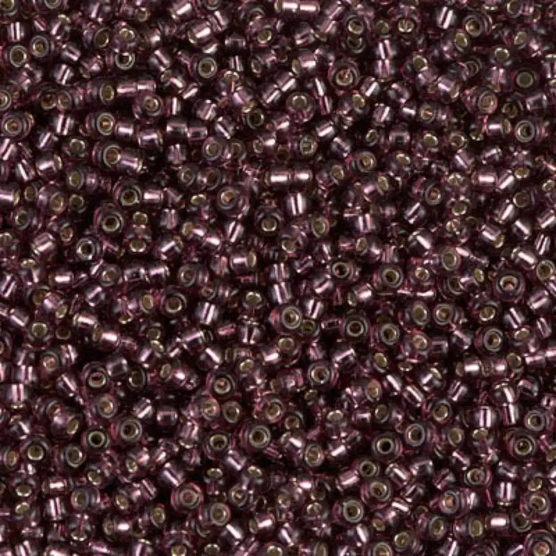Miyuki 11/0 Seed Beads, 11-013, Silver Lined Dark Smoky Amethyst, 10g - The Argus Collection