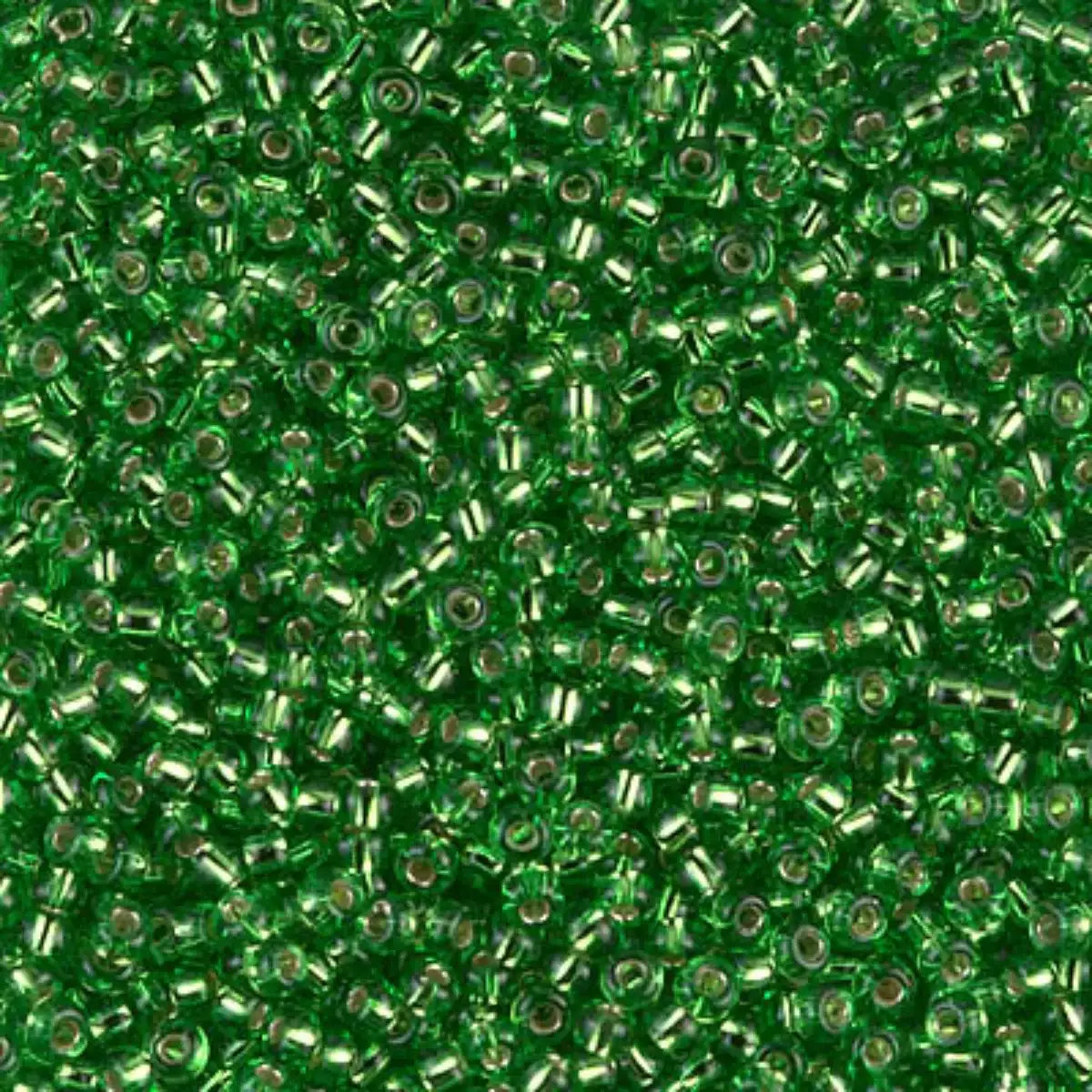 Miyuki 11/0 Seed Beads, 11-015, Silver Lined Light Green, 10g - The Argus Collection