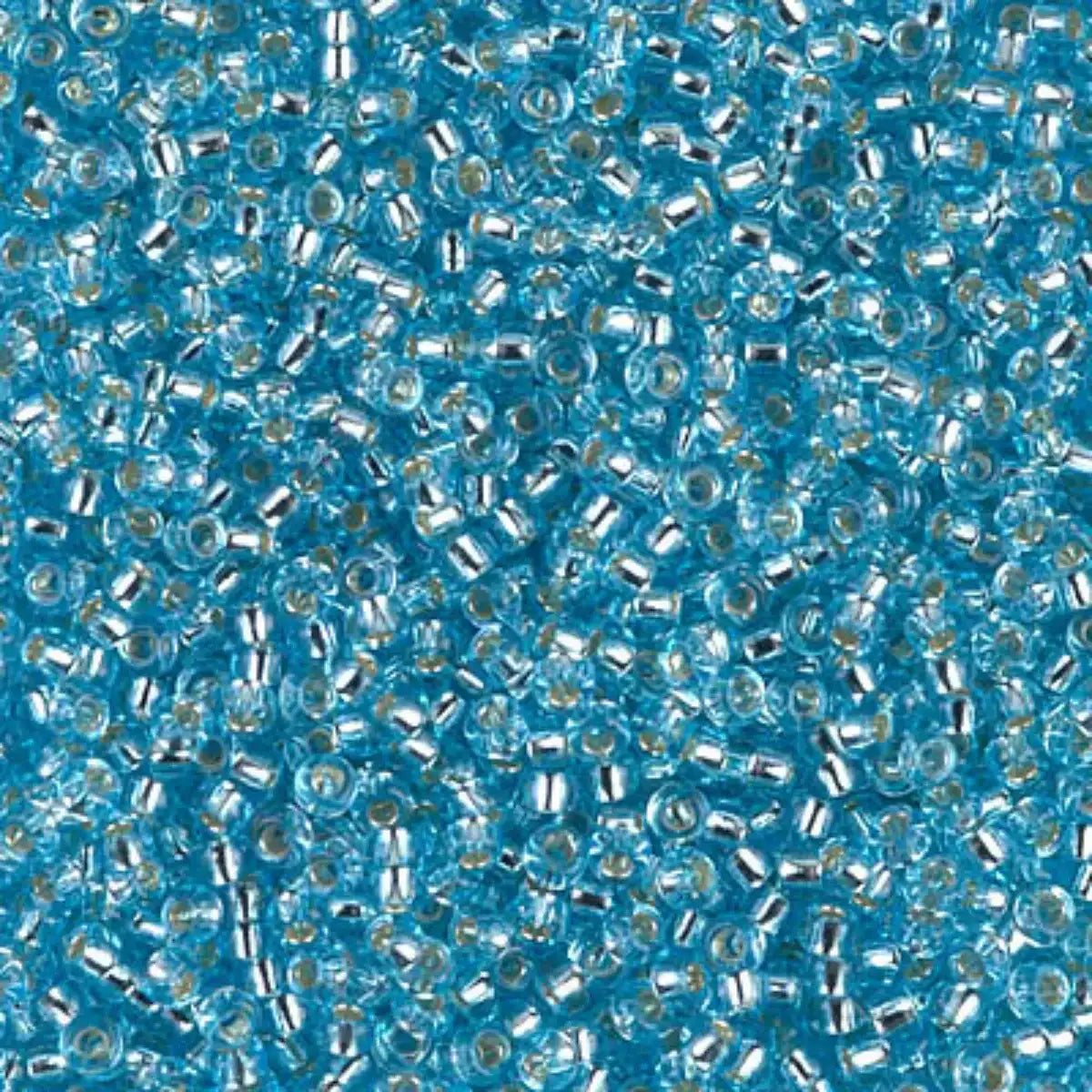 Miyuki 11/0 Seed Beads, 11-018, Silver Lined Aqua, 10g - The Argus Collection
