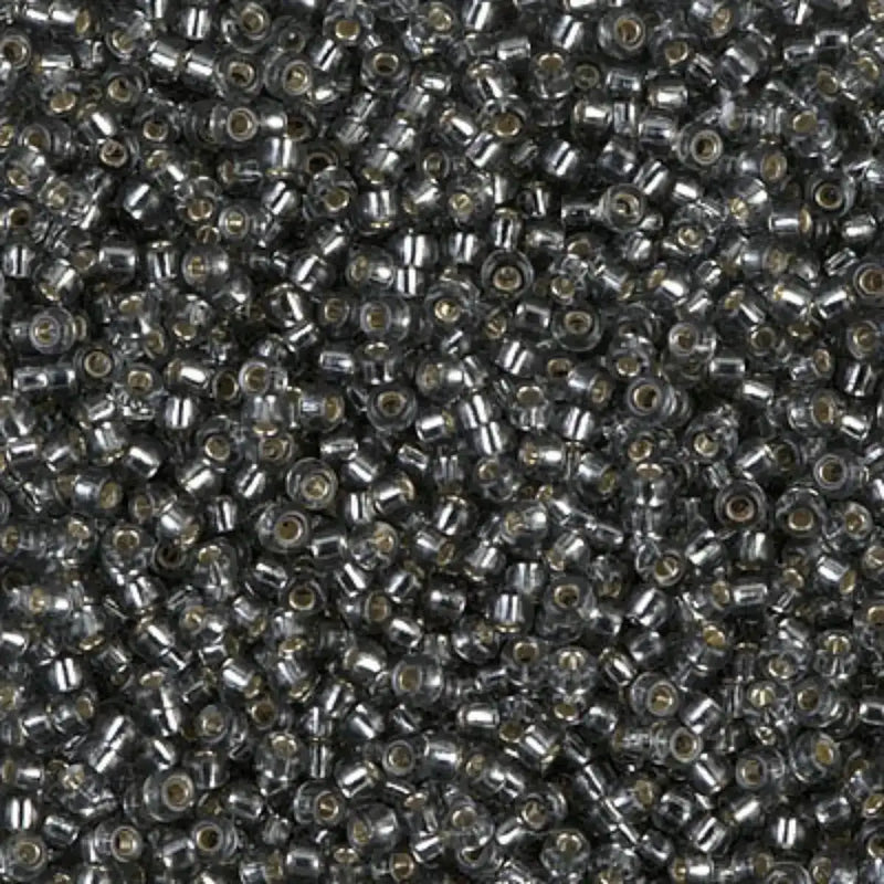 Miyuki 11/0 Seed Beads, 11-021, Silver Lined Grey, 10g - The Argus Collection