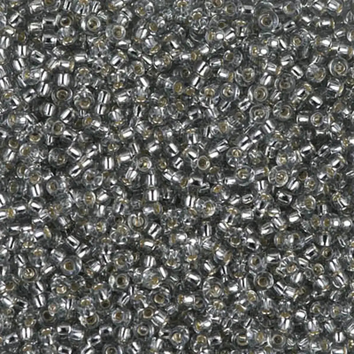 Miyuki 11/0 Seed Beads, 11-021L, Silver Lined Light Grey, 10g - The Argus Collection