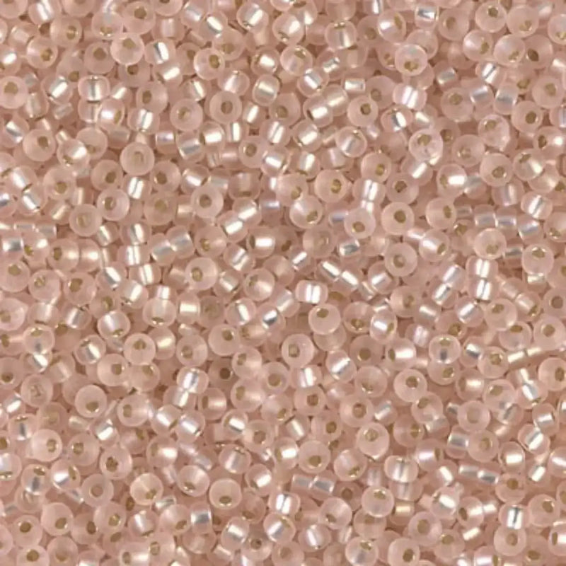 Miyuki 11/0 Seed Beads, 11-023, Silver Lined Light Blush, 10g - The Argus Collection