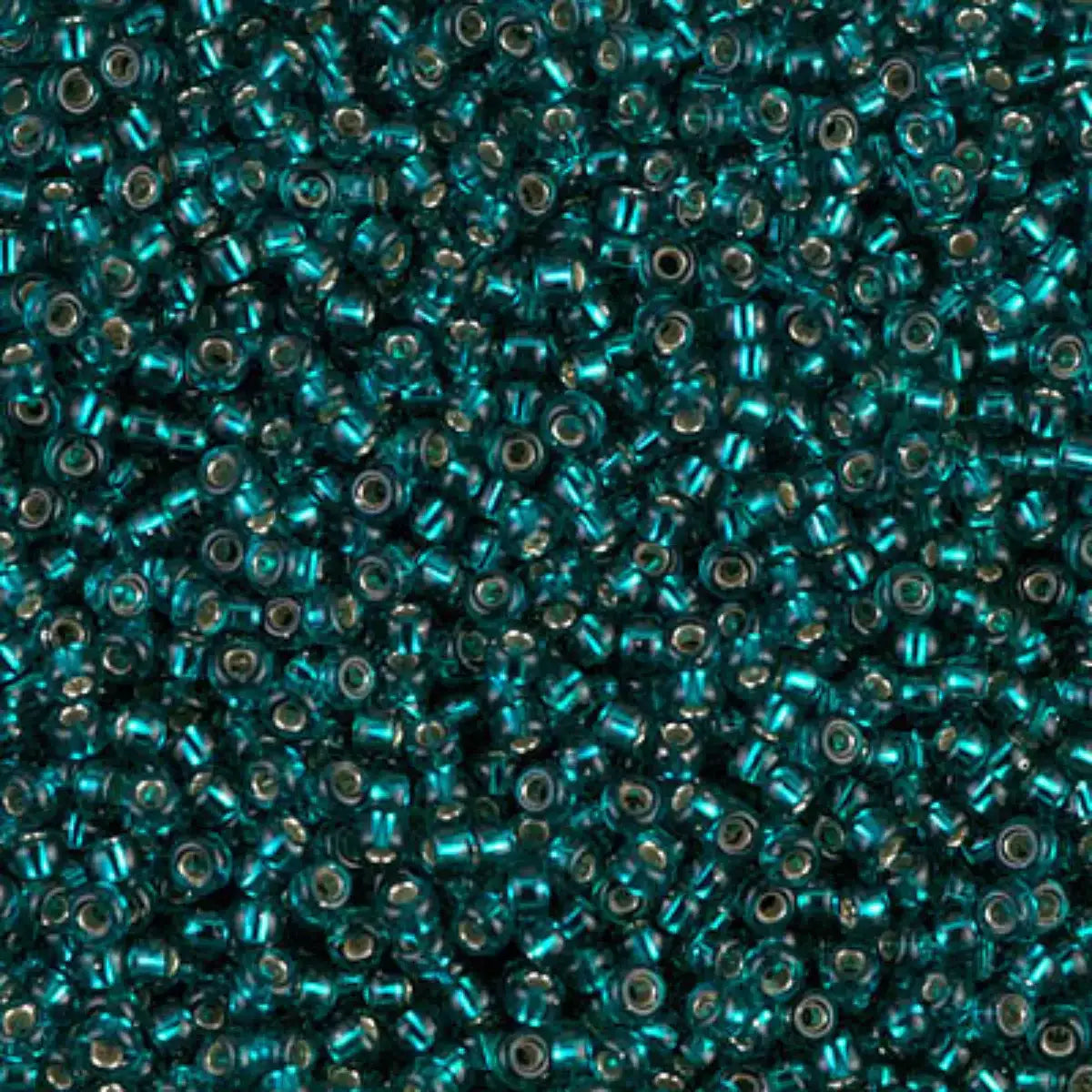Miyuki 11/0 Seed Beads, 11-030, Silver Lined Dark Teal, 10g - The Argus Collection