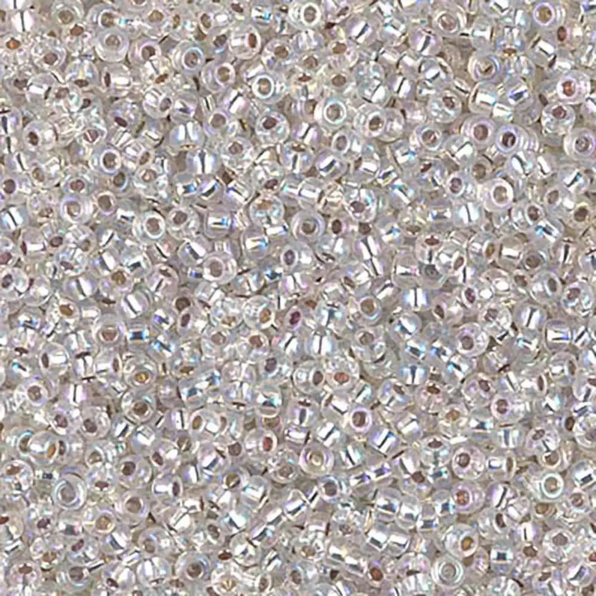 Miyuki 11/0 Seed Beads, 11-1001, Silver Lined Crystal AB, 10g - The Argus Collection