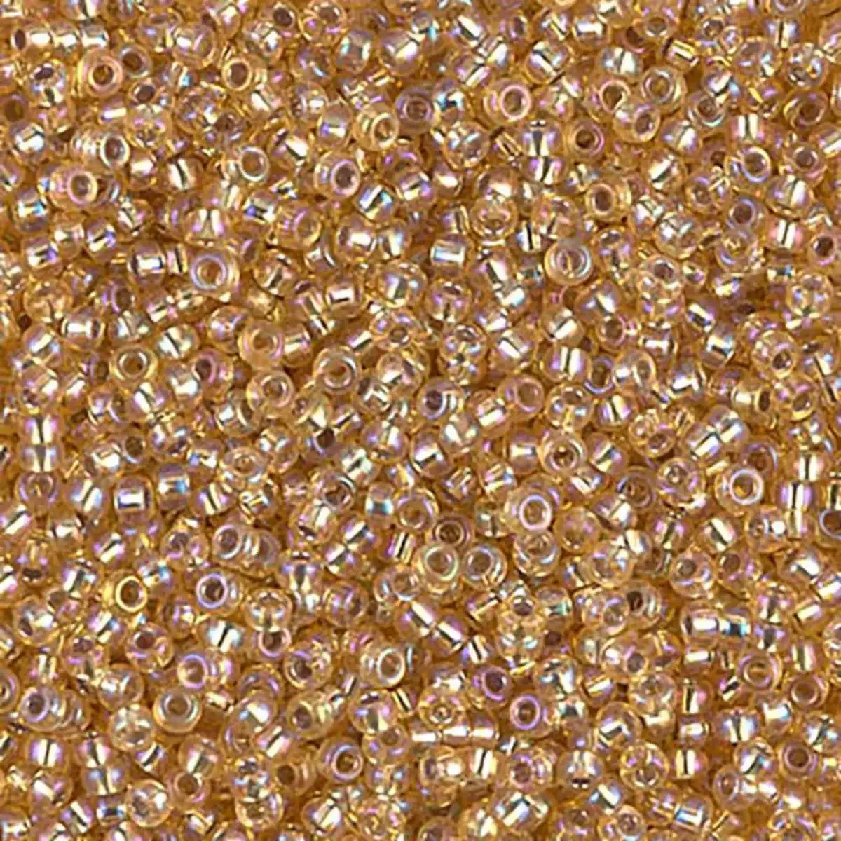 Miyuki 11/0 Seed Beads, 11-1003, Silver Lined Gold AB, 10g - The Argus Collection