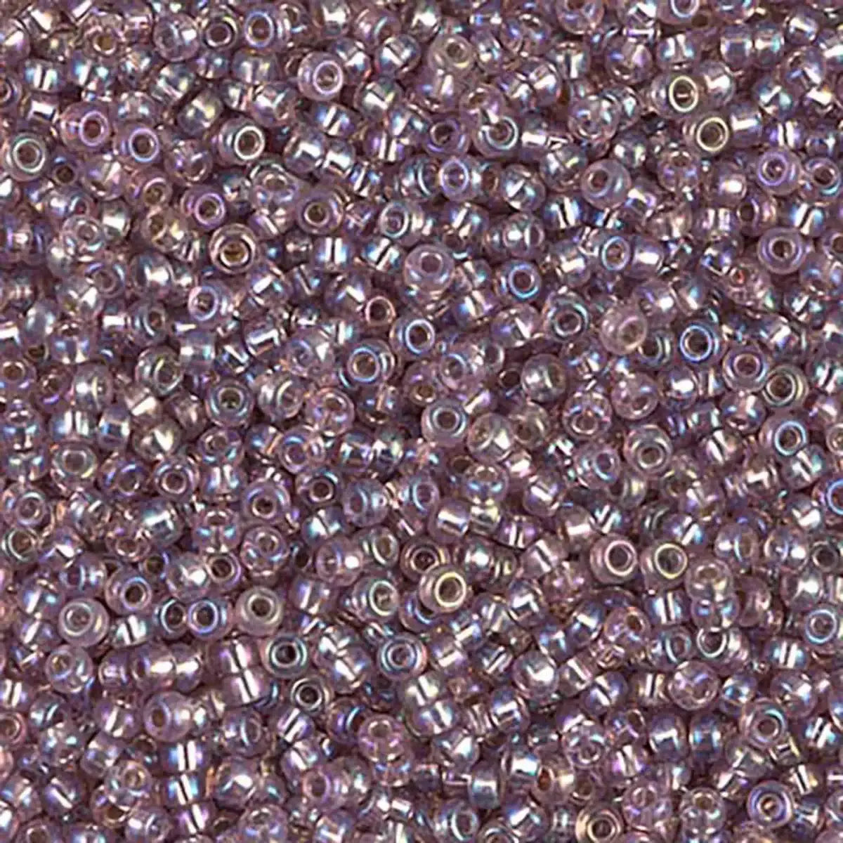 Miyuki 11/0 Seed Beads, 11-1012, Silver Lined Smoky Amethyst AB, 10g - The Argus Collection