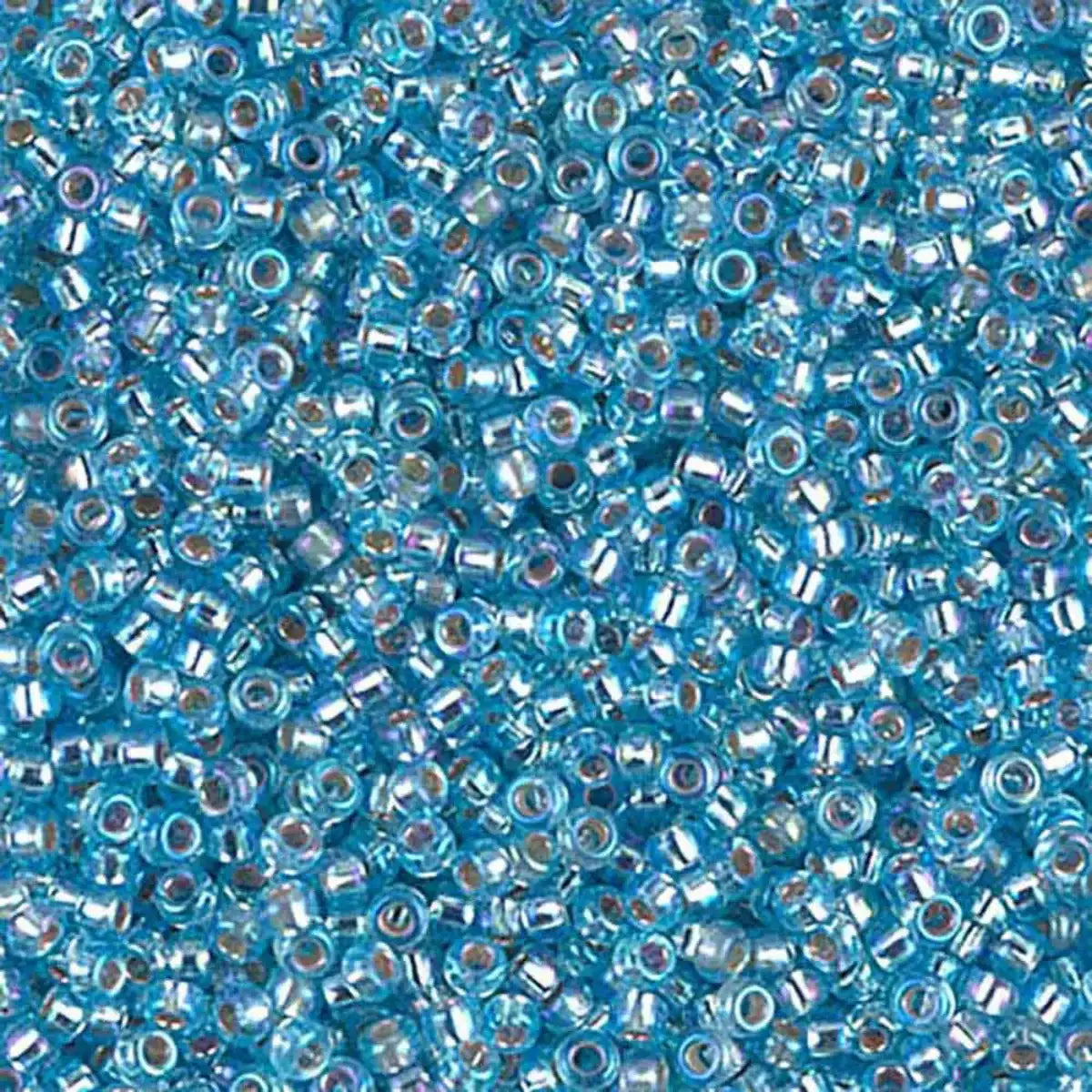 Miyuki 11/0 Seed Beads, 11-1018, Silver Lined Aqua AB, 10g - The Argus Collection