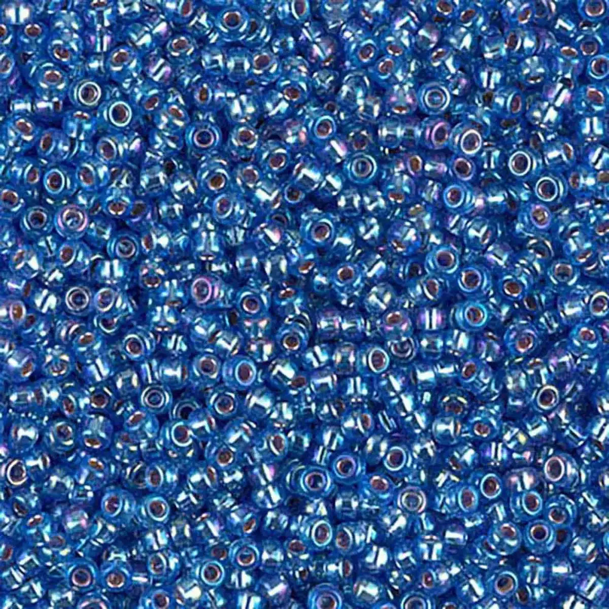 Miyuki 11/0 Seed Beads, 11-1019, Silver Lined Sapphire AB, 10g - The Argus Collection