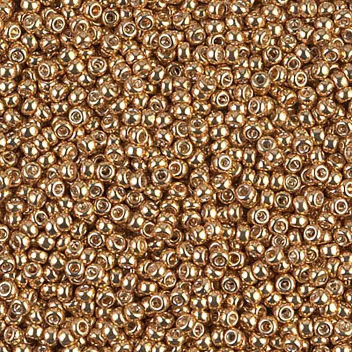 Miyuki 11/0 Seed Beads, 11-1053, Yellow Gold Galvanized, 10g - The Argus Collection