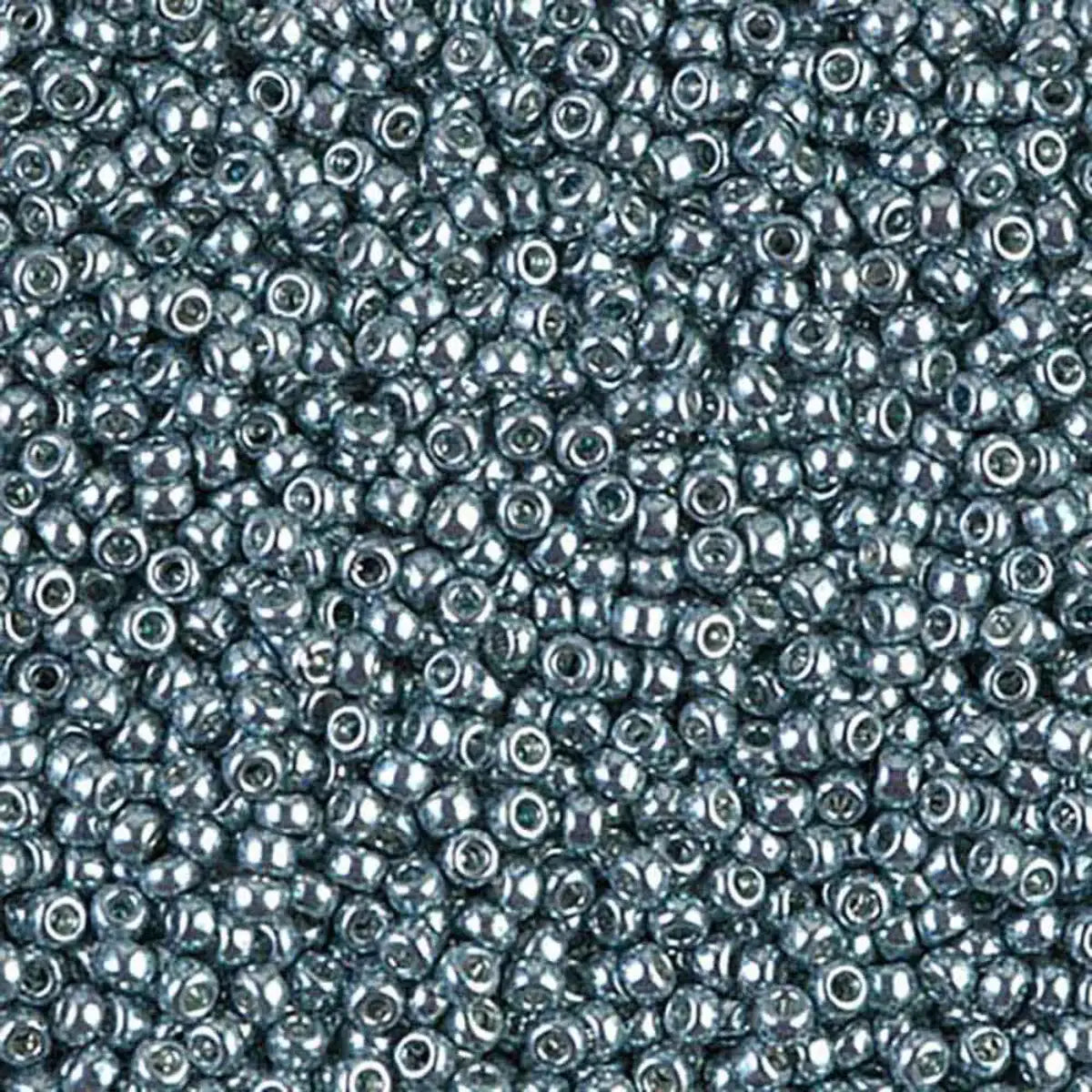 Miyuki 11/0 Seed Beads, 11-1059D, Galvanized Dark Blue-Grey, 10g - The Argus Collection