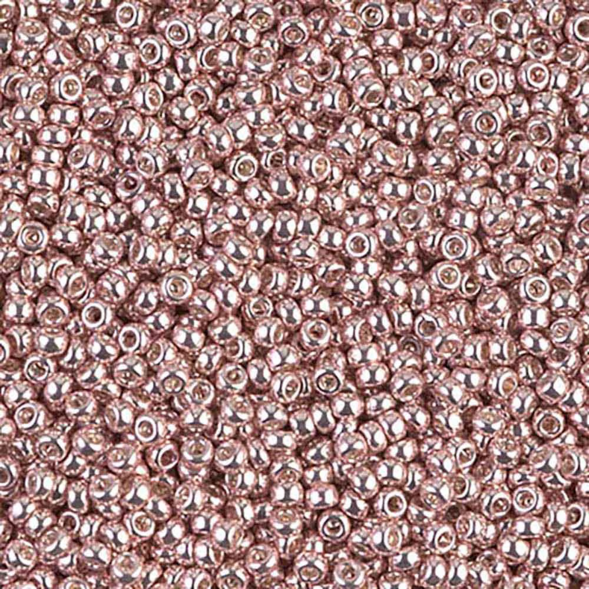 Miyuki 11/0 Seed Beads, 11-1086, Galvanized Light Rose, 10g - The Argus Collection