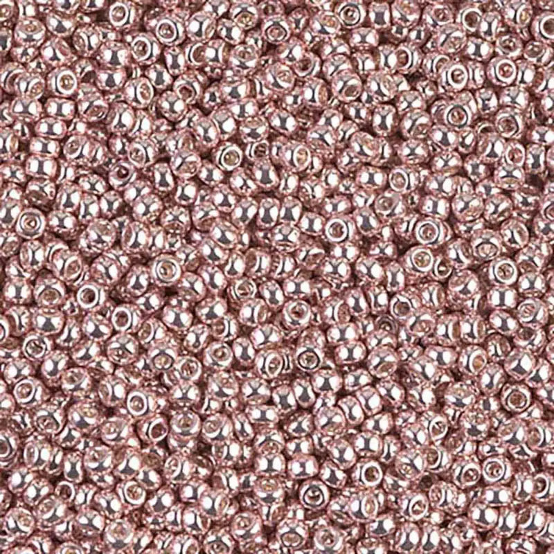 Miyuki 11/0 Seed Beads, 11-1086, Galvanized Light Rose, 10g - The Argus Collection