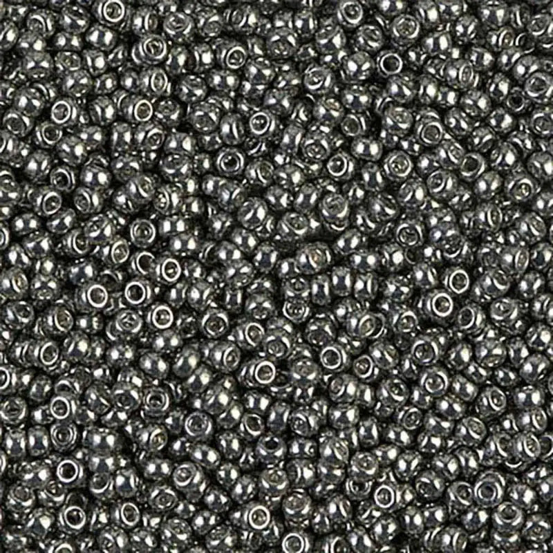Miyuki 11/0 Seed Beads, 11-1087, Galvanized Dark Steel, 10g - The Argus Collection