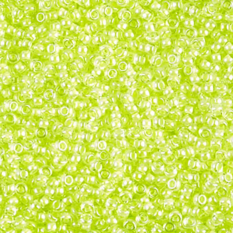 Miyuki 11/0 Seed Beads, 11-1119, Luminous Lime, 10g - The Argus Collection