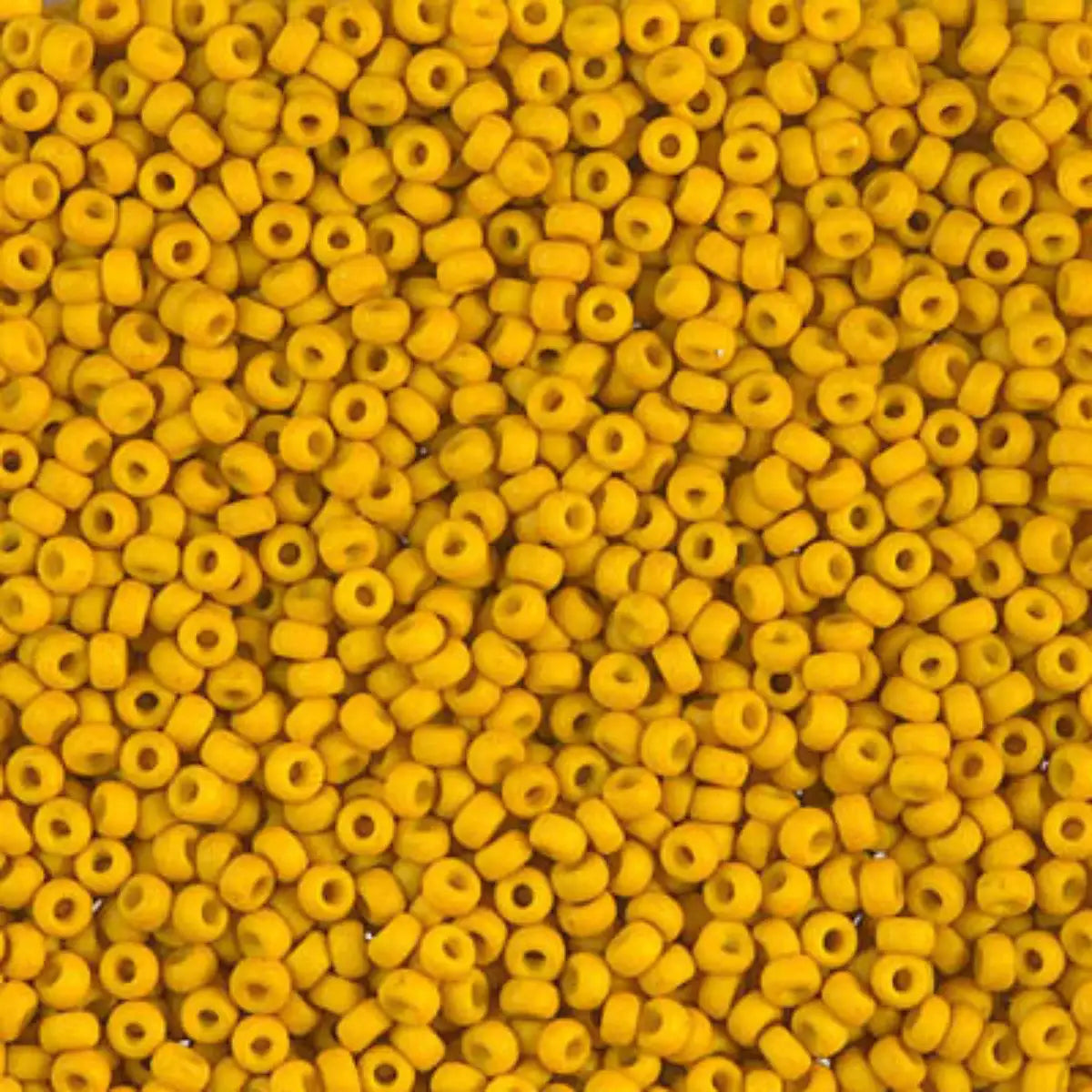 Miyuki 11/0 Seed Beads, 11-1233, Matte Opaque Mustard, 10g - The Argus Collection