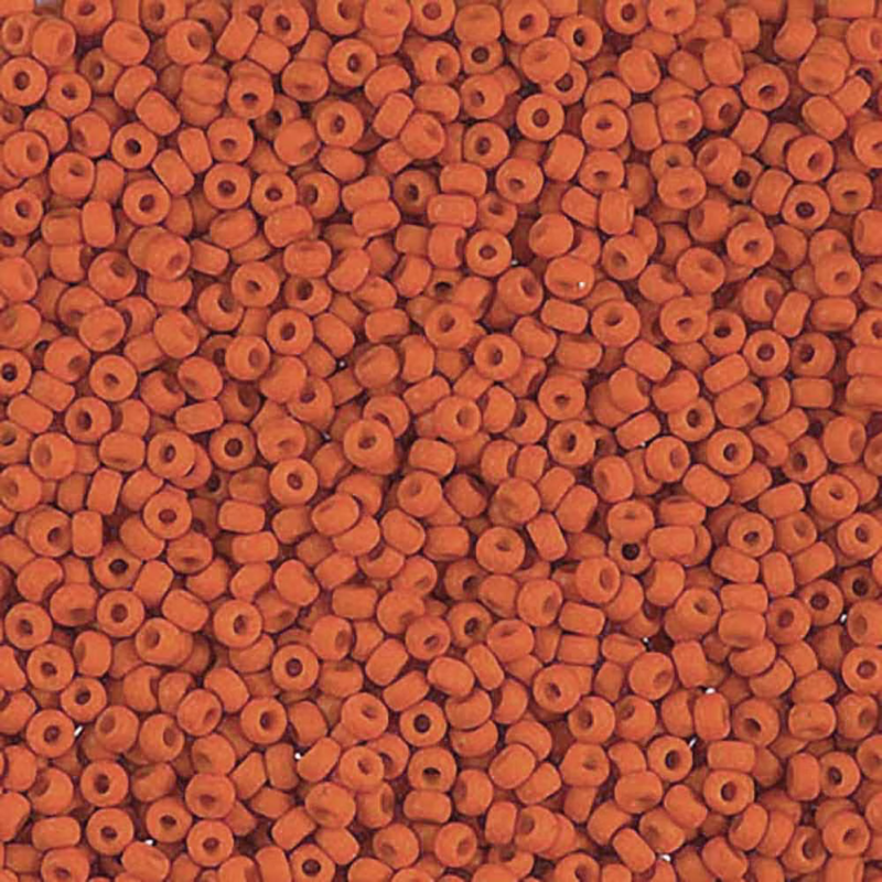Miyuki 11/0 Seed Beads, 11-1236, Matte Opaque Terracotta, 10g - The Argus Collection