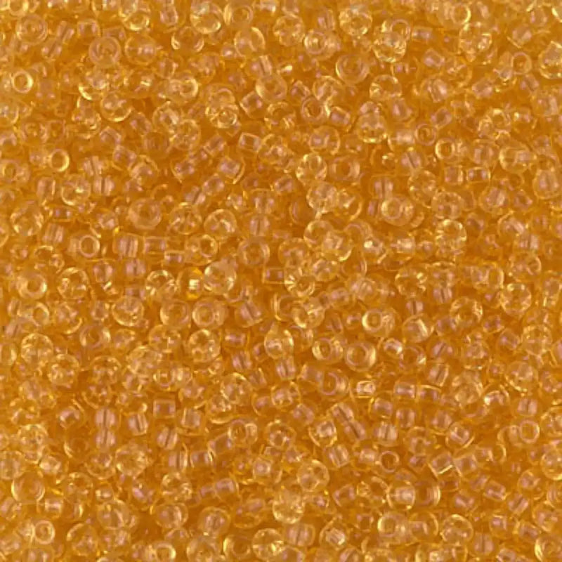 Miyuki 11/0 Seed Beads, 11-0132, Transparent Light Topaz, 10g - The Argus Collection
