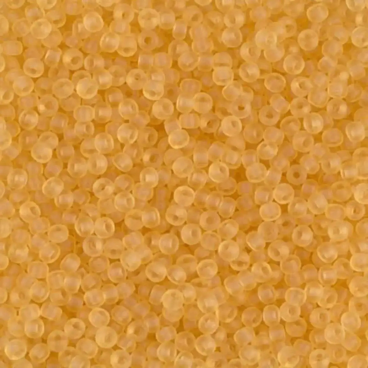 Miyuki 11/0 Seed Beads, 11-0132F, Matte Transparent Light Topaz, 10g - The Argus Collection