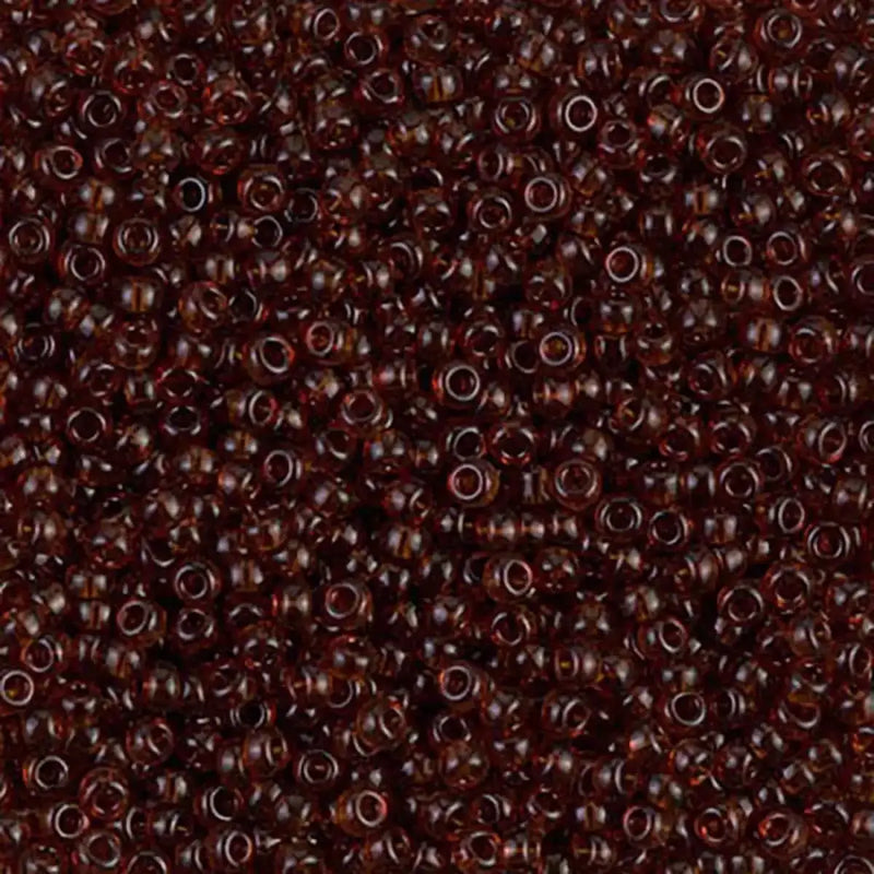 Miyuki 11/0 Seed Beads, 11-0134D, Transparent Dark Topaz, 10g - The Argus Collection