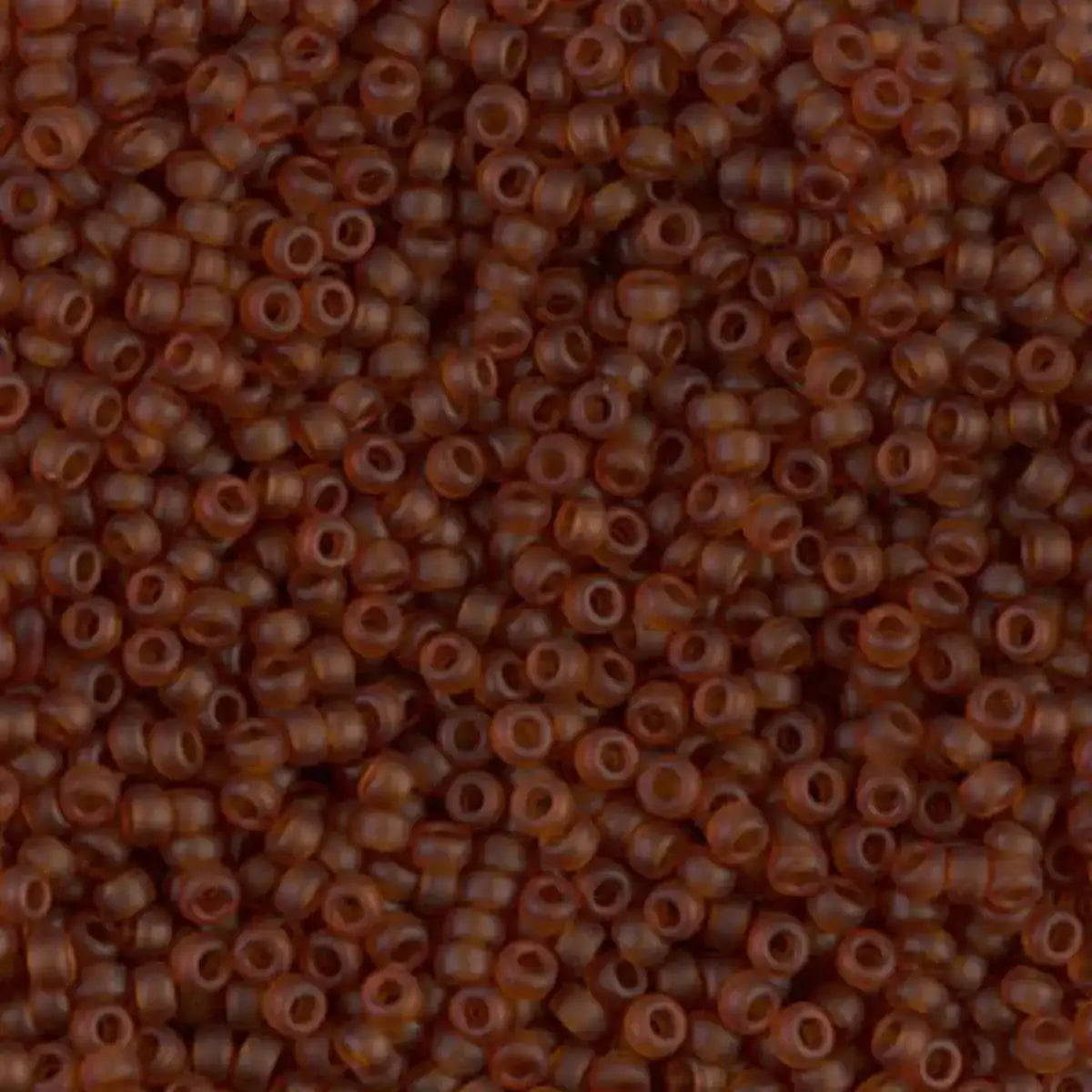 Miyuki 11/0 Seed Beads, 11-0134F, Matte Transparent Light Brown, 10g - The Argus Collection