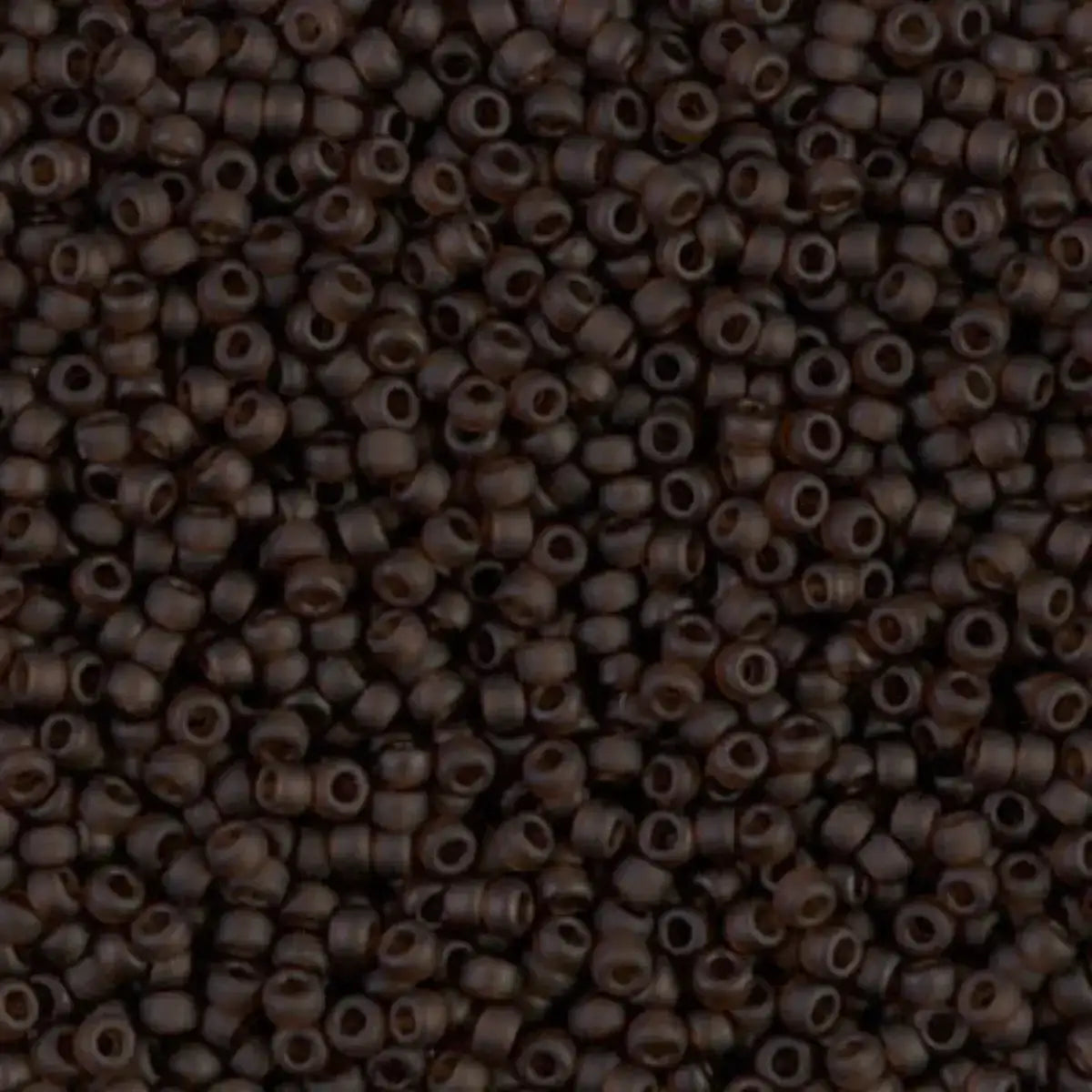 Miyuki 11/0 Seed Beads, 11-0135F, Matte Transparent Brown, 10g - The Argus Collection